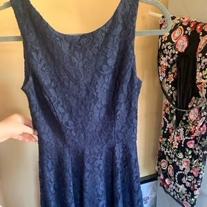 blue lace dress